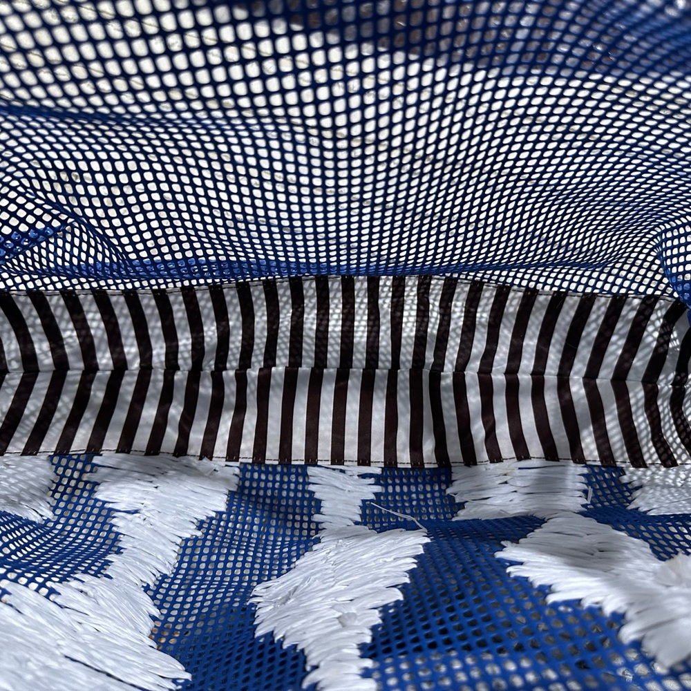 HENRI BENDEL Blue, White & Brown Tote-Beach Tote - Picture 4 of 8